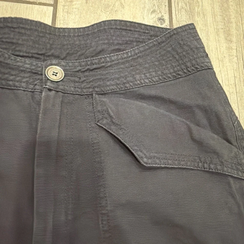 Zara SRPLS Women Cargo Crop Button Pants Black XS